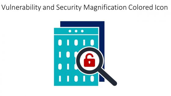 Vulnerability And Security Magnification Colored Icon In Powerpoint Pptx Png And Editable Eps Format