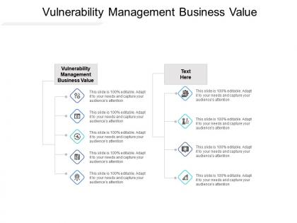 Vulnerability management business value ppt powerpoint presentation professional maker cpb