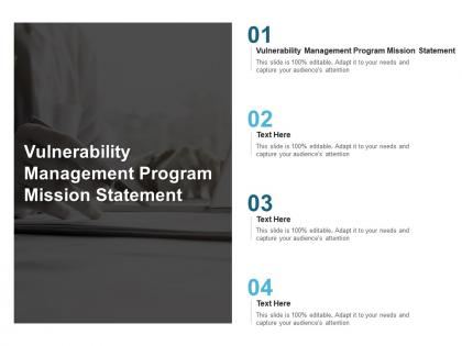Vulnerability management program mission statement ppt powerpoint presentation cpb