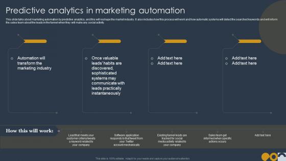 W71 Predictive Analytics In Marketing Automation Ppt Powerpoint Presentation Diagram Lists