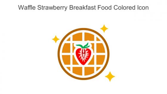 Waffle Strawberry Breakfast Food Colored Icon In Powerpoint Pptx Png And Editable Eps Format