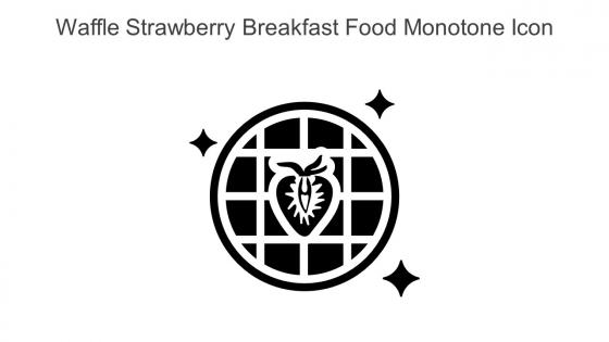 Waffle Strawberry Breakfast Food Monotone Icon In Powerpoint Pptx Png And Editable Eps Format