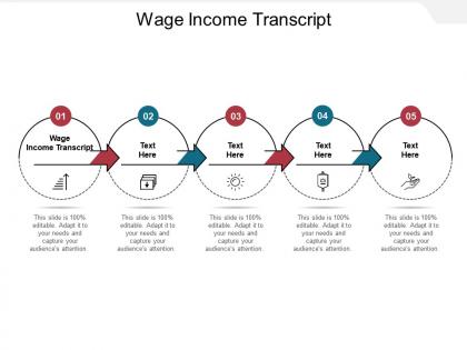 Wage income transcript ppt powerpoint presentation professional cpb
