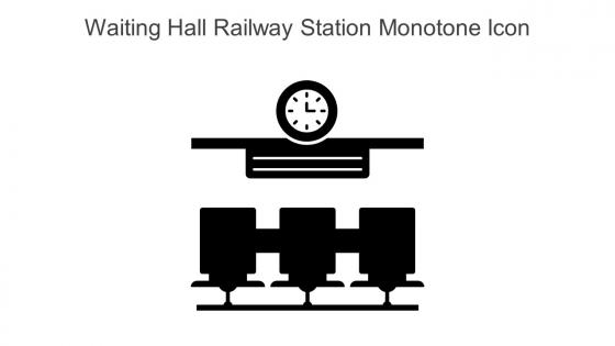 Waiting Hall Railway Station Monotone Icon In Powerpoint Pptx Png And Editable Eps Format