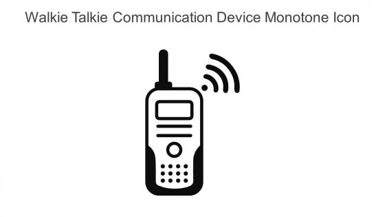 Walkie Talkie Communication Device Monotone Icon In Powerpoint Pptx Png And Editable Eps Format