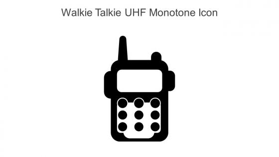Walkie Talkie UHF Monotone Icon In Powerpoint Pptx Png And Editable Eps Format