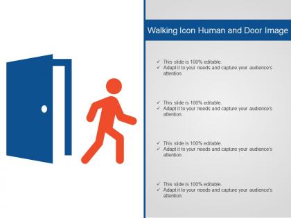Walking icon human and door image