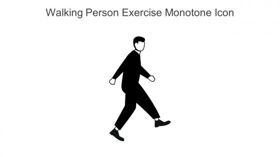 Walking Person Exercise Monotone Icon In Powerpoint Pptx Png And Editable Eps Format