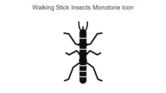 Walking Stick Insects Monotone Icon In Powerpoint Pptx Png And Editable Eps Format