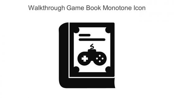Walkthrough Game Book Monotone Icon In Powerpoint Pptx Png And Editable Eps Format