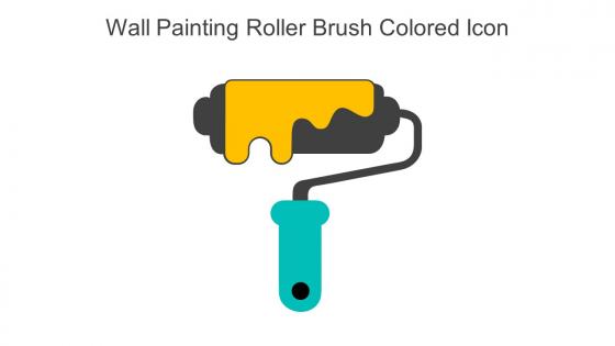 Wall Painting Roller Brush Colored Icon In Powerpoint Pptx Png And Editable Eps Format