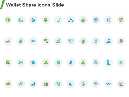 Wallet share icons slide ppt powerpoint presentation visual aids outline