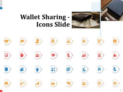 Wallet sharing icons slide n445 powerpoint presentation portrait