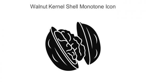 Walnut Kernel Shell Monotone Icon In Powerpoint Pptx Png And Editable Eps Format