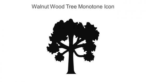 Walnut Wood Tree Monotone Icon In Powerpoint Pptx Png And Editable Eps Format
