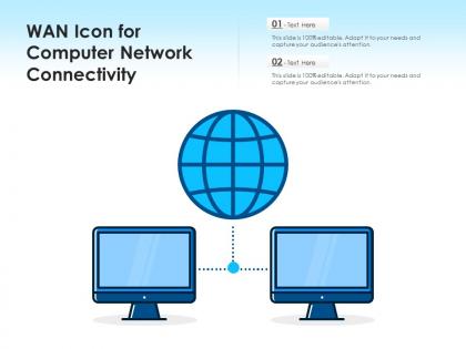 Wan icon for computer network connectivity