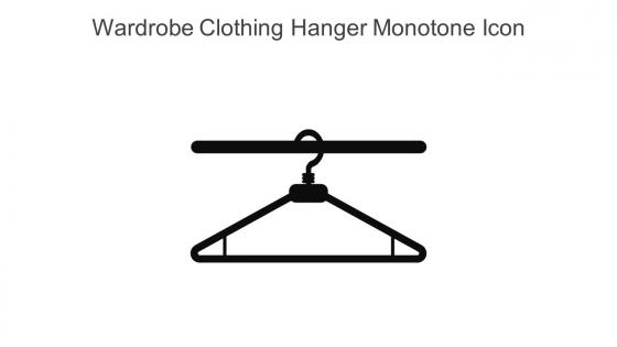 Wardrobe Clothing Hanger Monotone Icon In Powerpoint Pptx Png And Editable Eps Format