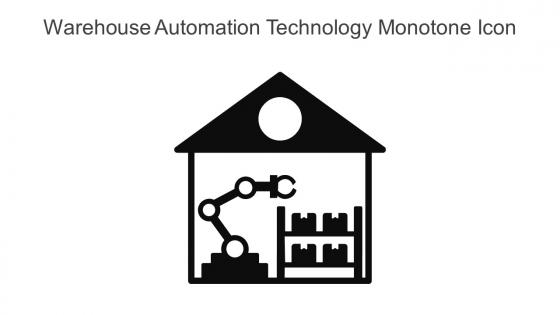 Warehouse Automation Technology Monotone Icon In Powerpoint Pptx Png And Editable Eps Format