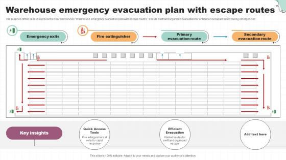 Warehouse Emergency Evacuation Plan With Escape Routes