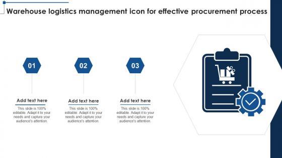 Warehouse Logistics Management Icon For Effective Procurement Process