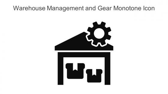 Warehouse Management And Gear Monotone Icon In Powerpoint Pptx Png And Editable Eps Format
