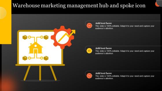 Warehouse Marketing Management Hub And Spoke Icon