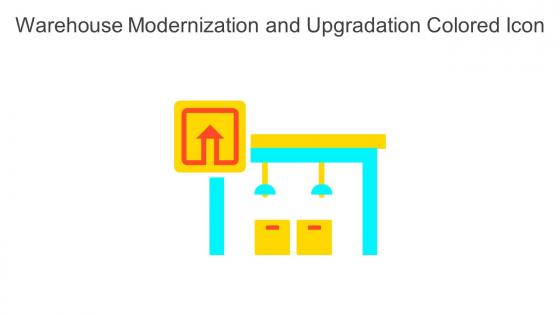 Warehouse Modernization And Upgradation Colored Icon In Powerpoint Pptx Png And Editable Eps Format