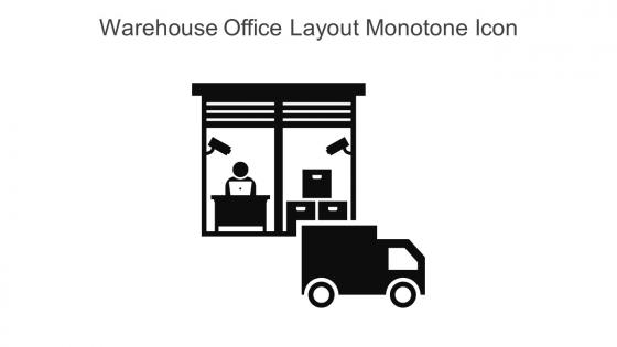Warehouse Office Layout Monotone Icon In Powerpoint Pptx Png And Editable Eps Format