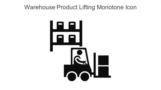 Warehouse Product Lifting Monotone Icon In Powerpoint Pptx Png And Editable Eps Format