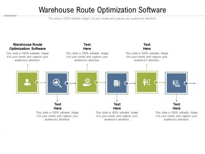 Warehouse route optimization software ppt powerpoint presentation visual aids pictures cpb