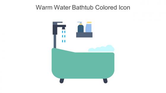 Warm Water Bathtub Colored Icon In Powerpoint Pptx Png And Editable Eps Format