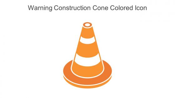 Warning Construction Cone Colored Icon In Powerpoint Pptx Png And Editable Eps Format