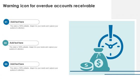 Warning icon for overdue accounts receivable