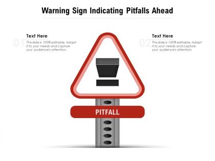 Warning sign indicating pitfalls ahead