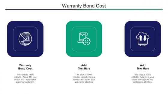 Warranty Bond Cost Ppt Powerpoint Presentation Portfolio Show Cpb