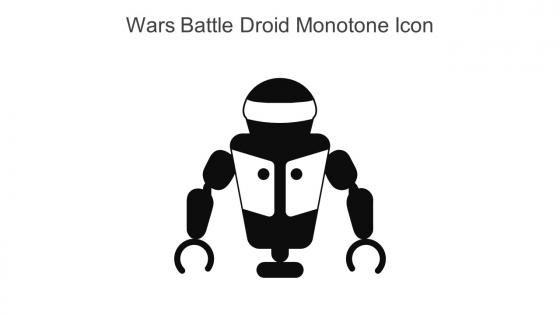 Wars Battle Droid Monotone Icon In Powerpoint Pptx Png And Editable Eps Format