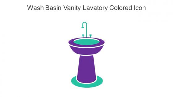 Wash Basin Vanity Lavatory Colored Icon In Powerpoint Pptx Png And Editable Eps Format