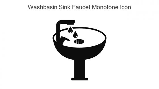 Washbasin Sink Faucet Monotone Icon In Powerpoint Pptx Png And Editable Eps Format