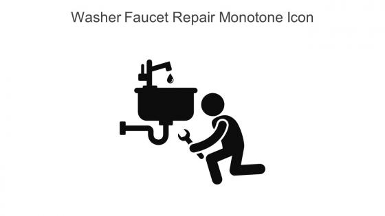 Washer Faucet Repair Monotone Icon In Powerpoint Pptx Png And Editable Eps Format