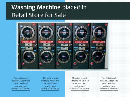 Washing machine placed in retail store for sale