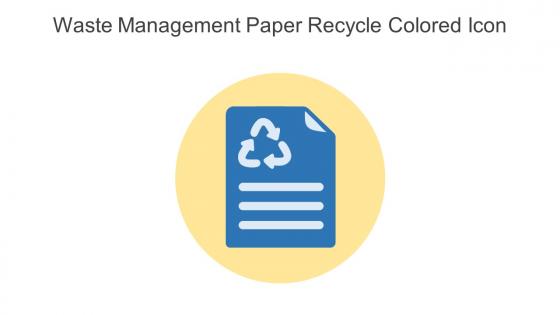 Waste Management Paper Recycle Colored Icon In Powerpoint Pptx Png And Editable Eps Format