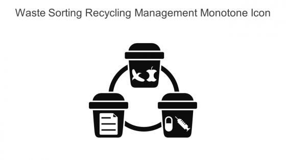 Waste Sorting Recycling Management Monotone Icon In Powerpoint Pptx Png And Editable Eps Format