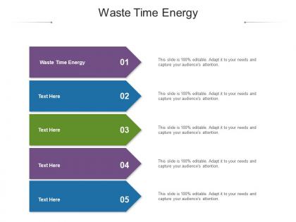 Waste time energy ppt powerpoint presentation infographics graphics cpb