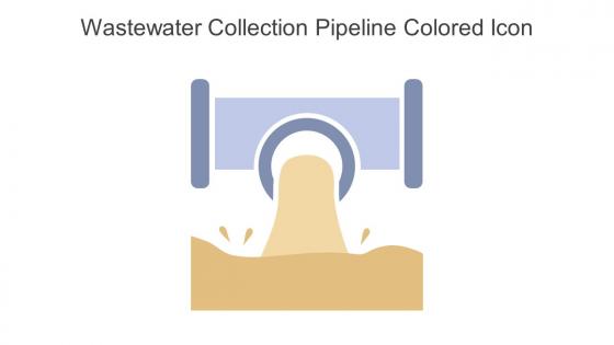 Wastewater Collection Pipeline Colored Icon in powerpoint pptx png and editable eps format