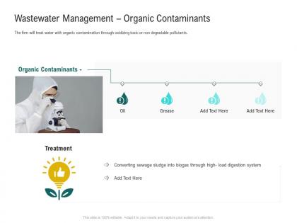 Wastewater management organic contaminants ppt powerpoint mockup