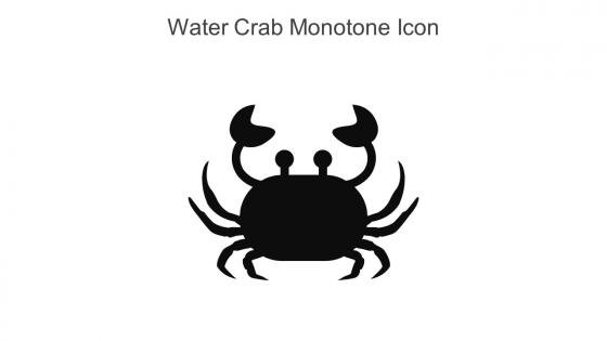 Water Crab Monotone Icon In Powerpoint Pptx Png And Editable Eps Format
