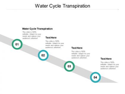 Water cycle transpiration ppt powerpoint presentation graphics cpb