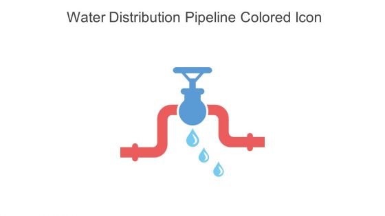 Water Distribution Pipeline Colored Icon In Powerpoint Pptx Png And Editable Eps Format
