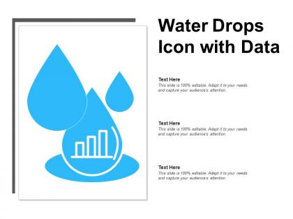 Water drops icon with data