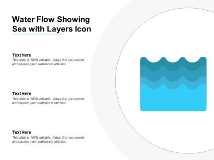 Water flow showing sea with layers icon